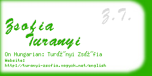 zsofia turanyi business card